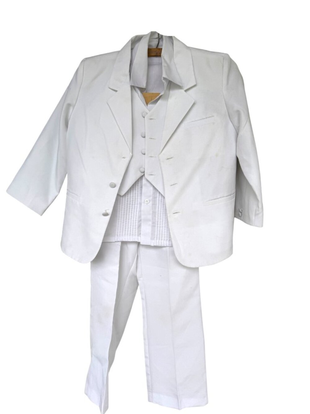 Boys White 4-Piece Suit